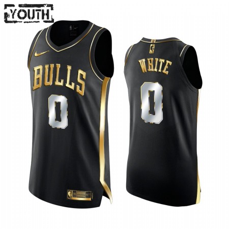 Kinder NBA Chicago Bulls Trikot Coby White 0 2020-21 Schwarz Golden Edition Swingman